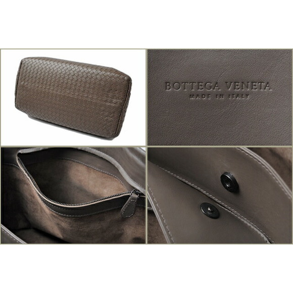 Bottega Veneta Roma Tote Bag Charcoal Black Black Gray Leather - Picture 3 of 6